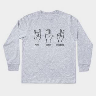 ROCK! PAPER SCISSORS Kids Long Sleeve T-Shirt